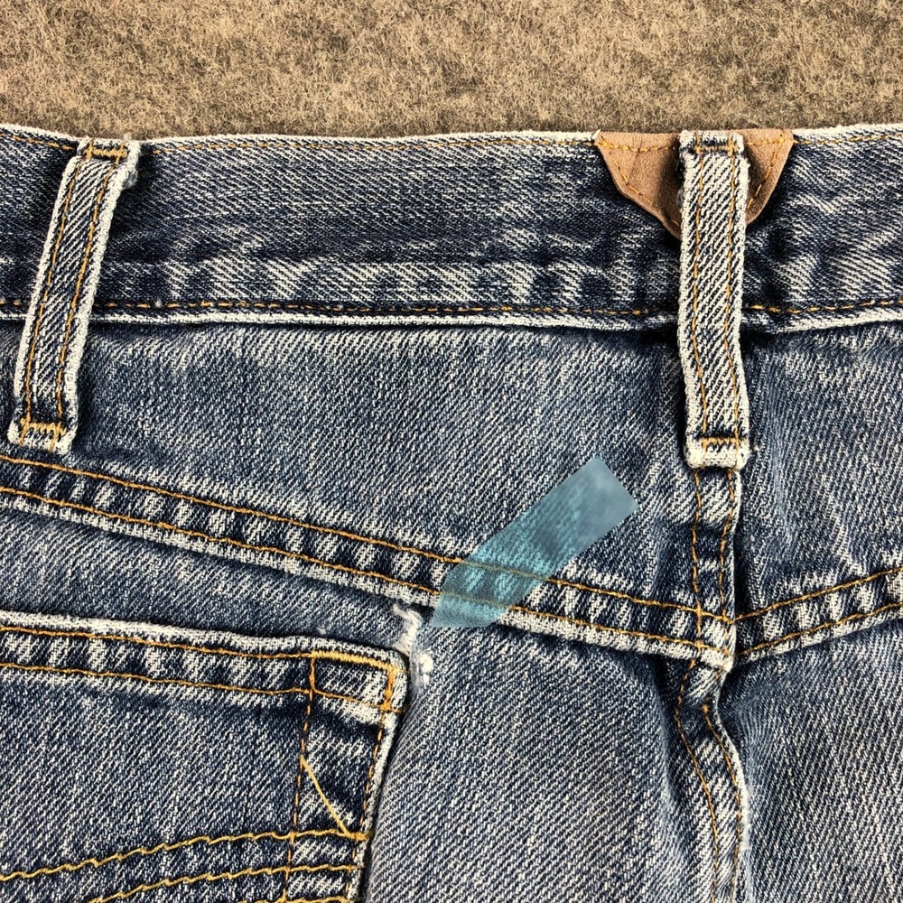 Ariat Jeans Mens 38x32 Relaxed Straight Leg Blue Light Wash Mid Rise Western - Picture 15 of 15